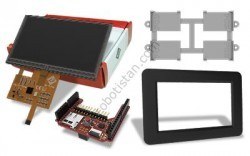 4.3 Inch Dokunmatik LCD Ekran Shield Kiti 4LCD-FT843-ADAM-B (Dahili Çerçeve ve Sabitleme Parçaları) - 4D Systems