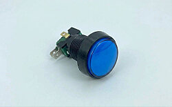 43mm LED Arcade Basmalı Buton Mavi - Robotistan