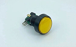 43mm LED Arcade Basmalı Buton Sarı - 1