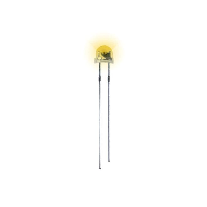 4.8 mm Şeffaf Mantar Sarı Led Paketi - 10 Adet - 2
