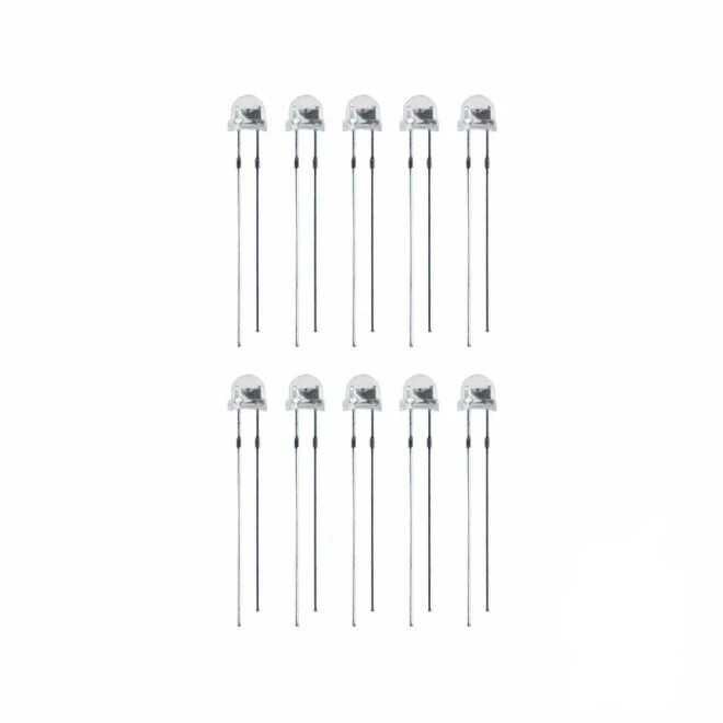 4.8 mm Transparent Mushroom Mixed Color LED Pack - 10 Pcs - 1