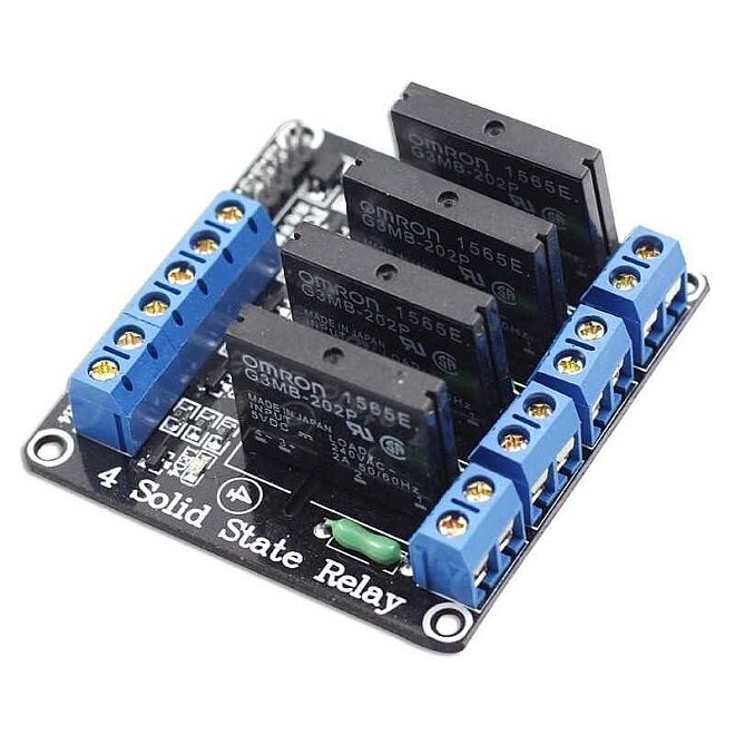 4 Kanal 5V Düşük Seviye Solid State Röle Modülü - 1