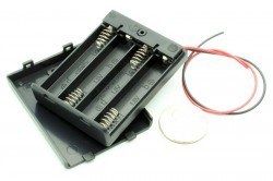 4'lü AA Pil Yuvası (Kapaklı ve Switchli) - Pil Yatağı - 3