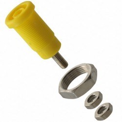 4 mm Korumalı Tip Bourn Jak - Sarı 
