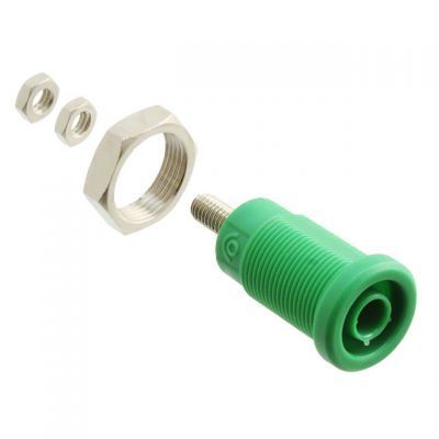 4 mm Korumalı Tip Bourn Jak - Yeşil - 1