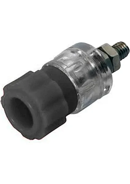 4mm Şeffaf Bağlantı Terminali Büyük Boy Siyah - 1
