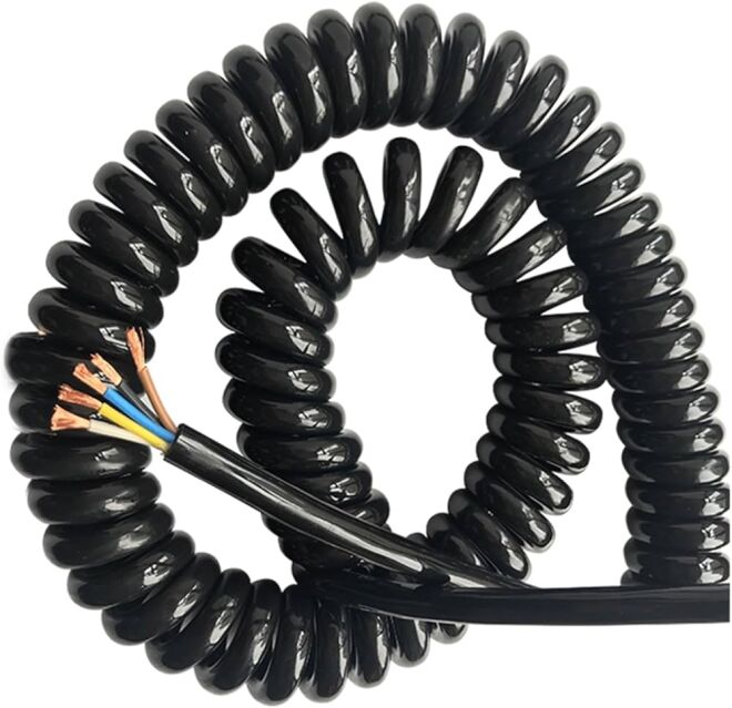 5 Damarlı Yaylı Spiral Kablo 1.2m 24AWG - 1