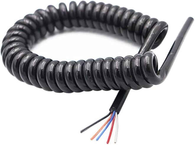 5 Damarlı Yaylı Spiral Kablo 3.7m 24AWG - 2