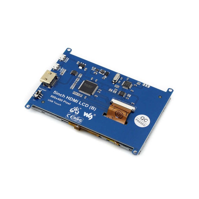 WaveShare 5 Inch HDMI Rezistif Dokunmatik LCD Ekran - 800x480 (B) - 2