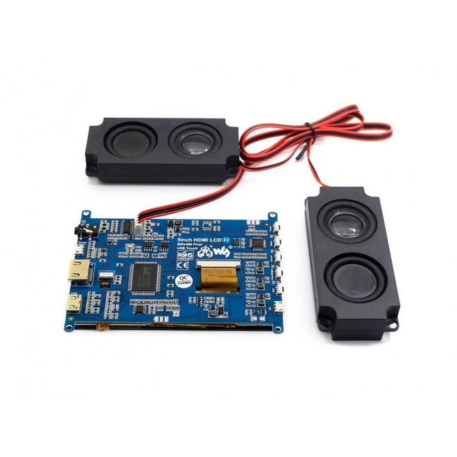 WaveShare 5 Inch HDMI Kapasitif Dokunmatik LCD (Çoklu Sistem) - 800x480 (H) - 8