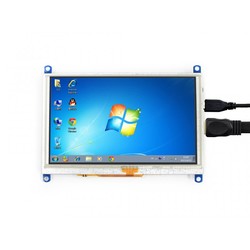 WaveShare 5 Inch HDMI Rezistif Dokunmatik LCD (Çoklu Sistem) - 800x480 (G) - 5