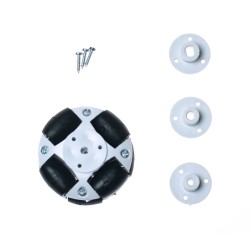 50mm Plastic Omni Wheel - White - 2