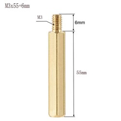 55mm M3 Metal Dişi-Erkek Aralayıcı (Standoff-Spacer-Yükseltici) - 3