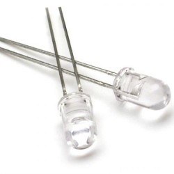 5 mm Şeffaf Beyaz Led Paketi - 10 Adet - 2