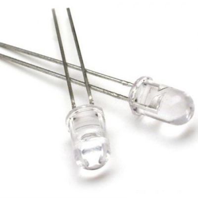 5 mm Şeffaf Beyaz Led Paketi - 10 Adet - 2