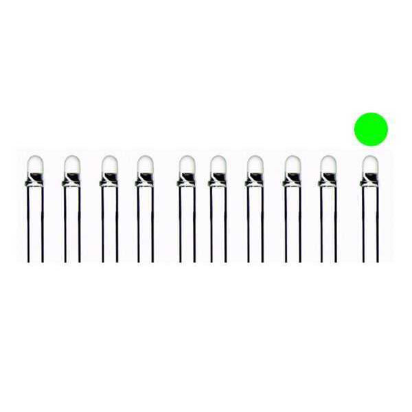 5 mm Şeffaf Yeşil Led Paketi - 10 Adet - 1