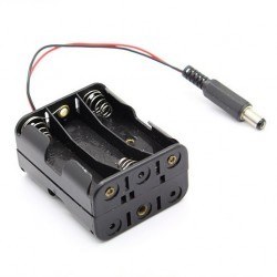 6-AA Battery Housing (Double Sided and Barrel Jack Output) - 1