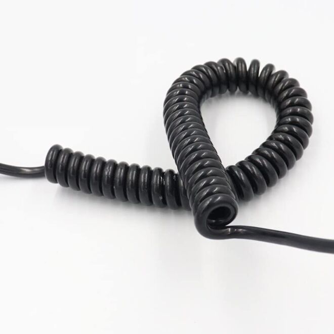 6 Damarlı Yaylı Spiral Kablo 3.7m 24AWG - 2
