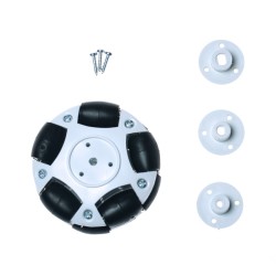 60mm Plastik Omni Tekerlek - Beyaz - 2