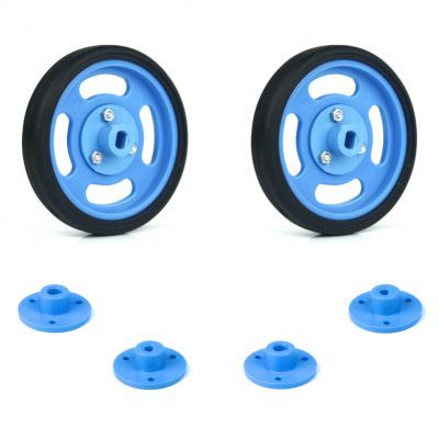 60x11 mm Kırmızı Renk Geçmeli Tekerlek Seti - 2