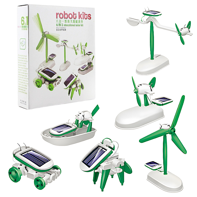 6'sı 1 Arada Eğitici Güneş Enerjili Robot Kiti - 1