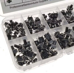6x6 Tact Switch 4 Pin Button Set - 200 Pieces (10 Different Sizes) - 4