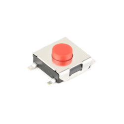 6x6x3.7mm Red SMD Push Button - Robotistan