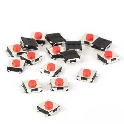 6x6x3.7mm Kırmızı SMD Push Buton - 2