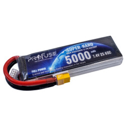 7.4 V 2S Lipo Battery-Boxed 5000 mAh 60C 