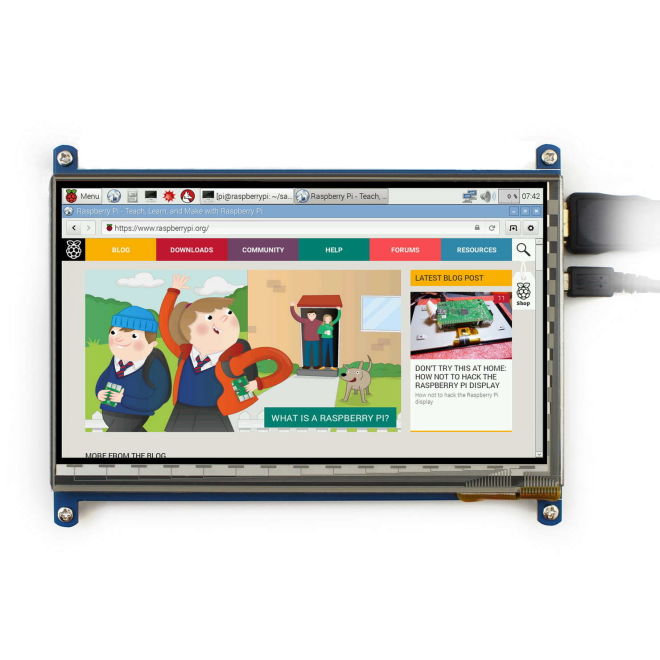 WaveShare 7 Inch HDMI Kapasitif Dokunmatik LCD Ekran - 1024x600 (C) - 2