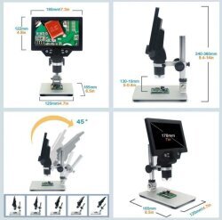 7 Inç 1200X USB 12MP Dijital Mikroskop - Ledsiz - 5