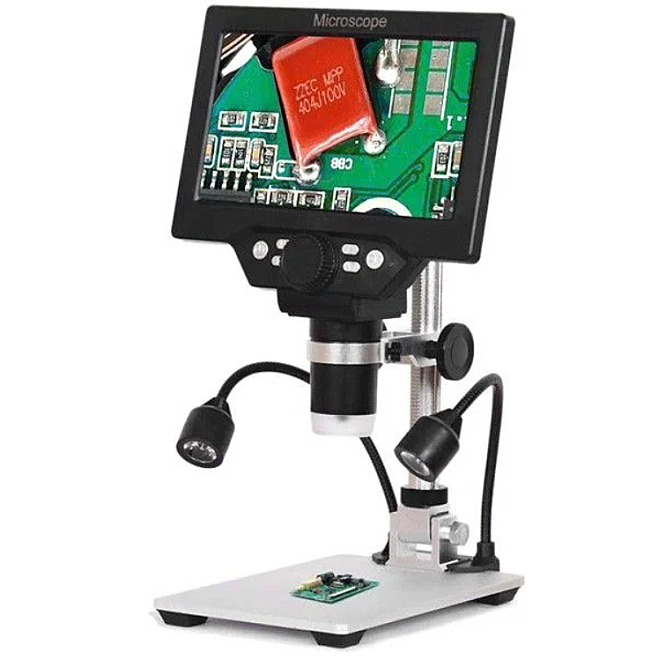 7 Inch 1200X USB 12MP Digital Microscope - With LED - 1