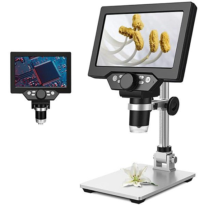 7 Inch 1200X USB 12MP Digital Microscope - With LED - 2