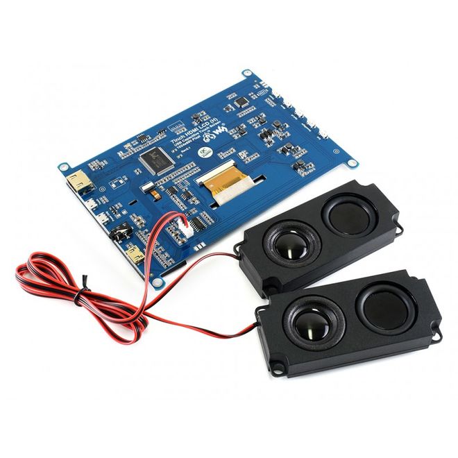 WaveShare 7 Inch HDMI Kapasitif Dokunmatik LCD (Çoklu Sistem) - 1024x600 (H) - 7