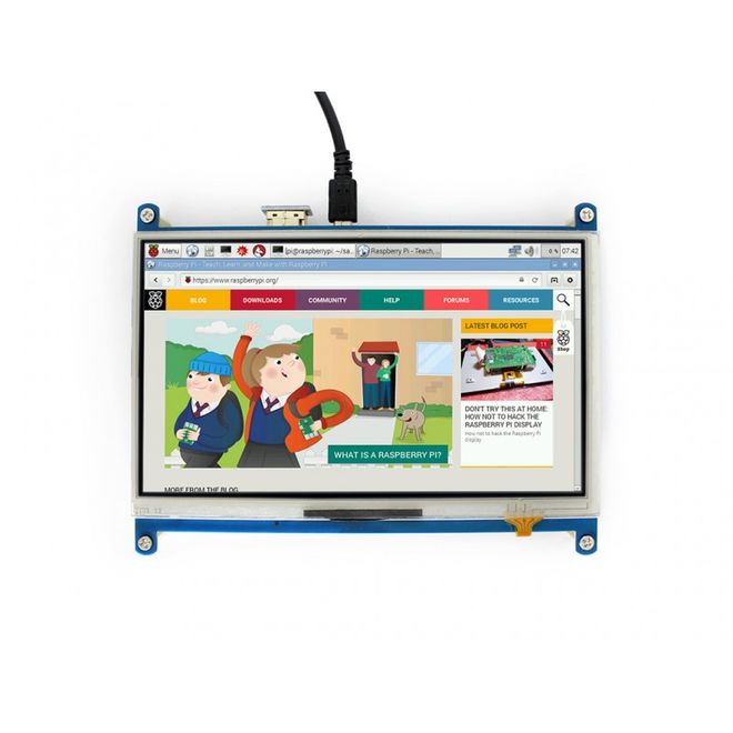 WaveShare 7 inch HDMI Rezistif Dokunmatik LCD - 1024x600 - 2