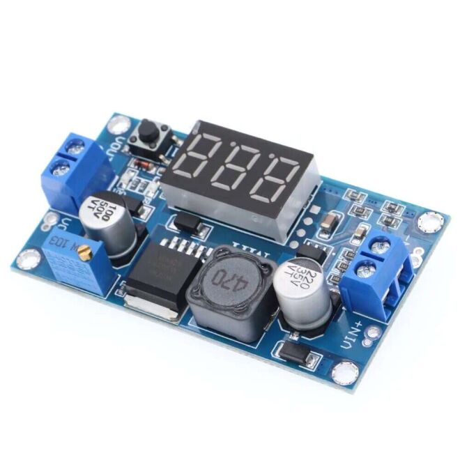 7-Segment Adjustable 4A Voltage Regulator Board (Step-Up) - 2