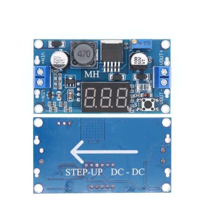 7-Segment Adjustable 4A Voltage Regulator Board (Step-Up) - 4