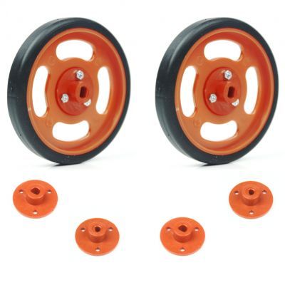 70x11 mm Kırmızı Renk Geçmeli Tekerlek Seti - 2