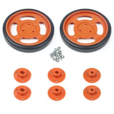 70x11 mm Turuncu Renk Geçmeli Tekerlek Seti - 2