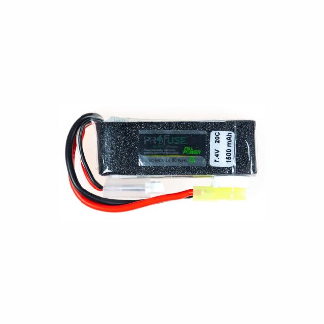 7.4V Airsoft Lipo Battery 1500mAh 20C - (16x25x67) - 3