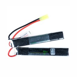 7.4V Airsoft Lipo Battery 1500mAh 25C - (6x20x128x2) - 2