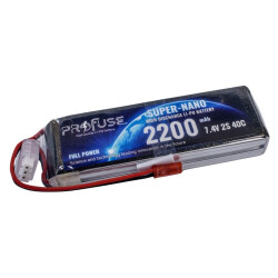 7.4 V 2S Lipo Batarya-Pil 2200 mAh 40C 