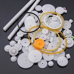 75 Parça Plastik Dişli Çark Seti (DC Motor - DIY - Hobi Seti) - 4