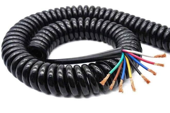 8 Damarlı Yaylı Spiral Kablo 1.2m 24AWG - 1
