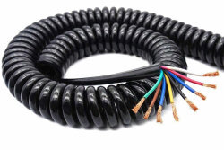 8 Damarlı Yaylı Spiral Kablo 2.5m 24AWG - Robotistan