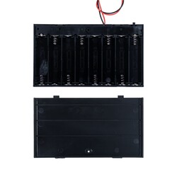 8'li AA Pil Yuvası (Kapaklı ve Switchli) - Pil Yatağı - 3