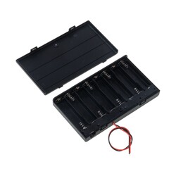 8'li AA Pil Yuvası (Kapaklı ve Switchli) - Pil Yatağı - 6