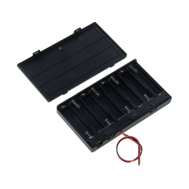8'li AA Pil Yuvası (Kapaklı ve Switchli) - Pil Yatağı - 6