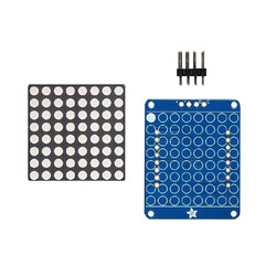 8x8 1.2" Small I2C LED Matrix (Red) - Adafruit