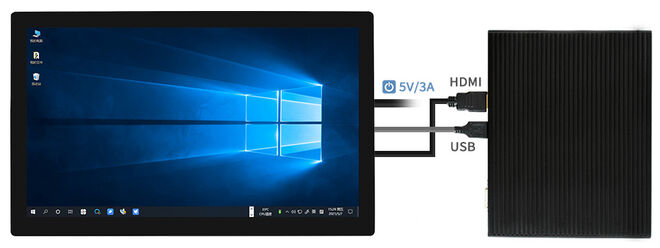 9inch QLED Quantum Dot Display, Capacitive Touch, 1280×720, G+G Toughened Glass Panel, Various Systems Support - 5